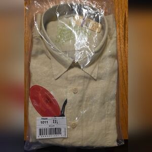 Tommy Bahama Men's Beige Button Down Shirt - XXL